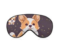 Niedliche Corgi-Augenmaske, Schlafmaske, Augenmasken für Schlafmasken für Damen und Herren, Schlafmaske, Reise-Augenmaske, Schlafmaske, Verdunkelung, lustige Schlafmaske, niedliche Schlafmaske