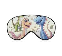 Niedliche Dinosaurier-Augenmaske, seitliche Schlafmaske, leichte Augenbinde, Schlafmaske, Nasenpolster und Gummiband für Kinder, Frauen und Männer