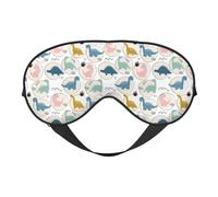 Niedliche Dinosaurier-Schlafmaske, Augenmasken zum Schlafen, doppelseitig, Schlafmasken für Damen und Herren, Verdunkelungs-Augenabdeckungen zum Schlafen, Reisen