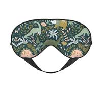 Niedliche Dinosaurier-Schlafmaske aus Seide, elastisches Band, Reisen und Nickerchen, weiche Augenabdeckung für Reisen, Yoga, Nickerchen