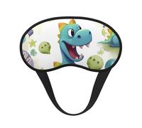 Niedliche Dinosaurier-Schlafmaske für Damen und Herren, Augenmaske zum Schlafen, lichtblockierend, Schlafmaske mit elastischem Band, Augenbinde für Flugschläfer, weich, atmungsaktiv,