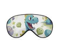 Niedliche Dinosaurier-Schlafmaske, lichtblockierende Augenmaske, bequem und weich, Augenabdeckung mit Gummiband, geeignet für Männer und Frauen, geeignet für Reisen/Schlafen