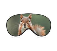 Niedliche Eichhörnchen-Augenmaske für Damen und Herren, atmungsaktive und verstellbare Augenabdeckung, ultraweiche Schlafmaske, leichte Reise-Augenbinde für Flugzeug, Nickerchen, Nachtschlaf
