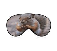 Niedliche Eichhörnchen-Schlafmaske, Augenmaske, Augenmasken für Schlafmasken für Damen und Herren, Reiseaugenmaske, verstellbare Schlafmaske, Schlafmaske, Verdunkelung, niedliche Schlafmaske