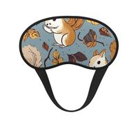 Niedliche Eichhörnchen-Schlafmaske für Damen und Herren, weiche und bequeme Schlafmaske, Verdunkelung, Augenabdeckung für Reisen, Yoga, Nickerchen, Schichtarbeit