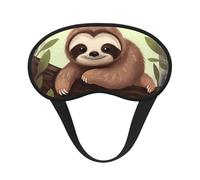 Niedliche Faultier-Schlafmaske für Seitenschläfer, lichtblockierende Nachtmasken zum Schlafen, Augenmaske für Damen und Herren, Augenabdeckung, weicher, bequemer Augenschatten für Reisen, Nickerchen