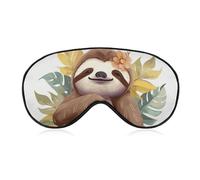 Niedliche Faultierblätter Augenmaske Schlafmaske Augenmasken für Schlaf Schlafmasken für Frauen Männer Schlafmaske Reise Augenmaske Schlafmaske Verdunkelung Lustige Schlafmaske Niedliche Schlafmaske