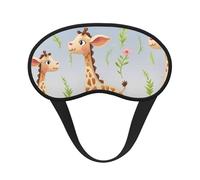 Niedliche Giraffen-Schlafmaske für Seitenschläfer, lichtblockierende Nachtmasken zum Schlafen, Augenmaske für Damen und Herren, Augenabdeckung, weicher, bequemer Augenschatten für Reisen, Nickerchen