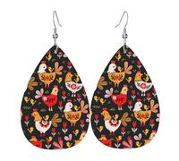 Niedliche Hahn-Hühner-Ohrringe in Tropfenform für Damen, geometrische Tropfenohrringe, modischer baumelnder Schmuck für Abendveranstaltungen