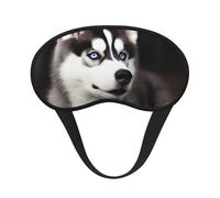Niedliche Husky-Schlafmaske für Seitenschläfer, verdunkelnde Augenmaske für Damen und Herren, Nulldruck-Schlafmasken, weiche, atmungsaktive Augenabdeckung, bequeme Augenbinde, Lidschatten für
