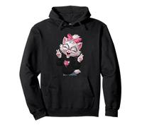 Niedliche Katze, Cartoon, stilvolles Kätzchen, Tiergrafik, verspielt, scharf Pullover Hoodie