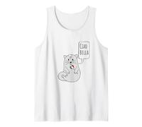 Niedliche Katze, die Herz-Flagge Ciao Bella Italien SAGT Tank Top