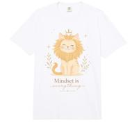 Niedliche Katze Positive Mindset Zitat mit Krone und Sternen Comfort Colors Adult Heavyweight T-Shirt