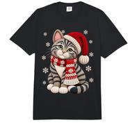 Niedliche Katze Strickoptik Katzen Weihnachten Strick Style Comfort Colors Adult Heavyweight T-Shirt