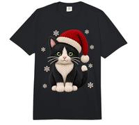 Niedliche Katze Strickoptik Katzen Weihnachten Strick Style Comfort Colors Adult Heavyweight T-Shirt