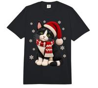 Niedliche Katze Strickoptik Katzen Weihnachten Strick Style Comfort Colors Adult Heavyweight T-Shirt