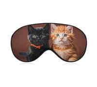 Niedliche Katzenaugenmaske, Schlafmaske, Schlafmaske, Augenmasken für Damen, Herren, Schlafmaske, Reiseaugenmaske, Schlafmaske, Verdunkelung, lustige Schlafmaske, niedliche Schlafmaske, Schwarz und