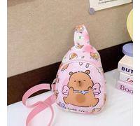Niedliche Kinder Cartoon Capybara Muster Brusttasche, leichter Sport Lässig Hüfttasche & Umhängetasche, Outdoor Reise Gürteltasche mit verstellbarem S