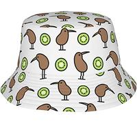 Niedliche Kiwi Vögel und Früchte Unisex Mode Fischerhut, Druck Sommer Fischermütze für Männer Frauen Teens Schwarz, Siehe Abbildung, One size