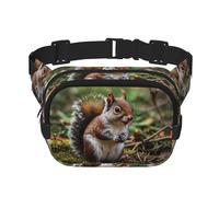 Niedliche kleine Eichhörnchen-Muster, trendige, modische Hüfttasche, Unisex-Reise-Sport-Kuriertasche