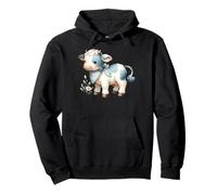 Niedliche pastellfarbene Baby-Kuh Cottagecore Kunst Pullover Hoodie