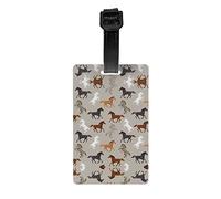 Niedliche Pferde-Gepäckanhänger, Taschenanhänger für Gepäck, Kofferanhänger, Gepäckanhänger mit Namensausweis, für Damen und Herren, Reisen