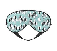 Niedliche Pinguine, doppelseitige weiche Verdunkelungs-Augenmaske, Entspannung, Nulldruck, Nachtschlaf-Augenmaske