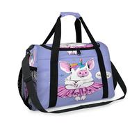 Niedliche Reisetasche mit Ballerina-Schweinchen, für Mädchen, Jungen, Damen, Herren, lustige Schweine, Wochenende, Übernachtung, Schultertasche, Handtasche, für Reisen, Sport, Fitnessstudio