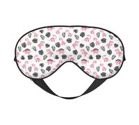 Niedliche rosa Dinosaurier-Schlafmaske, Augenmasken zum Schlafen, doppelseitig, Schlafmasken für Damen und Herren, Verdunkelungs-Augenabdeckungen zum Schlafen, Reisen