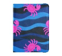 Niedliche Tiere, fluoreszierendes Krabbenleder, dekorative Reisepass- und Impfkarten-Brieftasche, Kombi-Impfkartenhalter, Reisepasshülle, Reisedokumente, Brieftasche, ultradünn, Niedliches Tier,