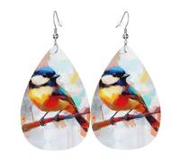 Niedliche Vogel-Leder-Ohrringe, europäischer und amerikanischer Stil, Ohrringe für junge Frauen, Geburtstagsgeschenke/Valentinstagsgeschenke