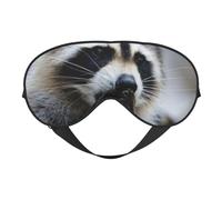 Niedliche Waschbär-Augenmaske, doppelseitig, weich, Verdunkelung, Entspannung, Nulldruck, Nachtschlaf-Augenmaske