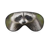 Niedliche Waschbär-Schlafmaske für Damen und Herren, Seitenschläfer-Augenabdeckung mit verstellbarem Riemen, weich, atmungsaktiv, Verdunkelungsmaske, rutschfest, tiefer Schlaf, Reisezubehör