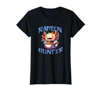 Niedlicher Axolotl isst Ramen Cartoon Ramen Hunter Nudelliebhaber Preisgünstiges Grafik-T-Shirt