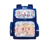 Niedlicher Capybara-Rucksack, tragbare Schultasche, 11,81x15,35x6,3 Zoll große Nylon-Büchertasche mit wasserdichter Funktion, Tagesrucksack aus Oxford-Stoff, Kindertaschen mit großem Fassungsvermögen