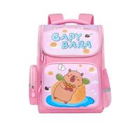 Niedlicher Capybara-Rucksack, tragbare Schultasche, 11,81x15,35x6,3 Zoll große Nylon-Büchertasche mit wasserdichter Funktion, Tagesrucksack aus Oxford-Stoff, Kindertaschen mit großem Fassungsvermögen
