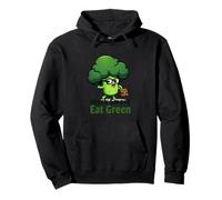 Niedlicher Cartoon-Brokkoli mit Brille und Aktentasche Pullover Hoodie