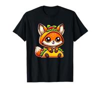 Niedlicher Cartoon-Taco-Fuchs, mexikanischer ESS T-Shirt