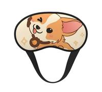 Niedlicher Corgi-Hundehintern (Cartoon),Vollständige Augenabdeckungen, lichtundurchlässige Schlafmasken, Verdunkelungs-Augenschützer