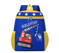Niedlicher Dinosaurier-Print Schulrucksack für Kinder Leichte Büchertasche mit Bequemen Schultergurten Robuster Tagesrucksack für Schule Freizeit (1-Blue, One Size)