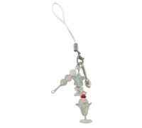 Niedlicher Eiscreme Mobile Anhänger, lustiges Eiscreme Handy Ornament, schicker Perlenanhänger für modische Menschen, modischer Schlüsselanhänger