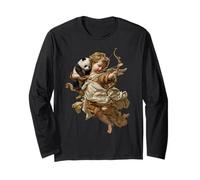Niedlicher Engel Engel mit Panda Barock Renaissance Tier Langarmshirt