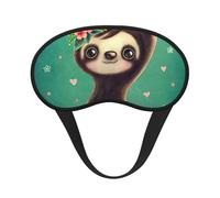 Niedlicher Faultier-Druck, verstellbare Augenabdeckung zum Schlafen, bequeme, druckfreie und atmungsaktive Schlafmasken