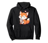 Niedlicher Fox Bubble Tea Kawaii Anime Foxes Lover Girls Pullover Hoodie