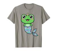 Niedlicher Frosch Meerjungfrau Kawaii Prinz Krone Pastell Schwanz T-Shirt