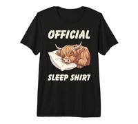 Niedlicher Highland Cow Bedtime Pyjama und Nachthemd Kühe Premium T-Shirt