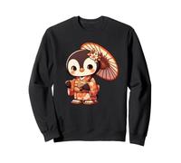 Niedlicher japanischer Kimono, Pinguin, Cartoon-Design Sweatshirt