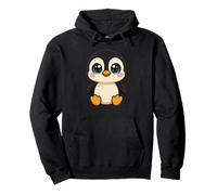 Niedlicher Kawaii-Babypinguin mit großen Augen, Bezaubernder Anime Pullover Hoodie