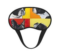 Niedlicher Mops-Druck, verstellbare Augenabdeckung zum Schlafen, bequeme, druckfreie und atmungsaktive Schlafmasken