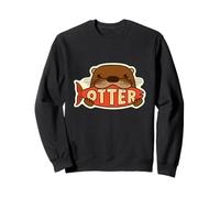 Niedlicher Otter hält einen Fisch Tierliebhaber Jungen Mädchen Kinder Sweatshirt